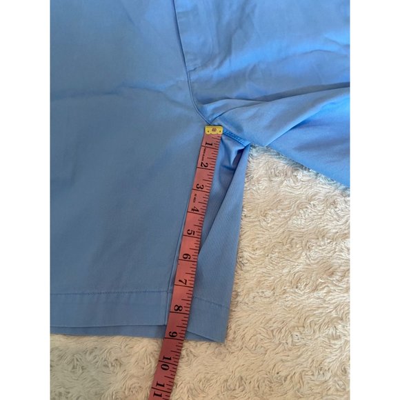 Round Tree & York Casuals Men’s Flat Front Classic Fit Blue Shorts Size 40 - Picture 6 of 8